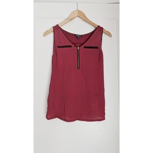Sleeveless Red Business Casual Top